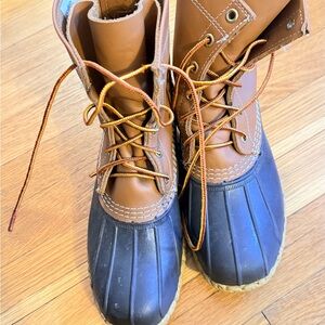 Brown and Black LL Bean Boots wore once